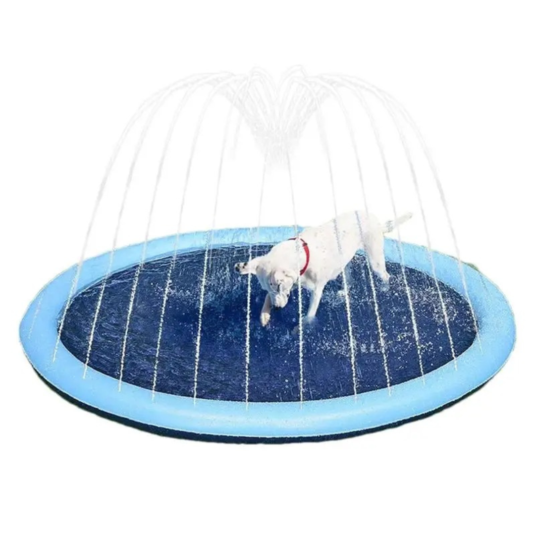 AquaFun – Faltbarer Hundepool mit Sprühmatte für heiße Tage